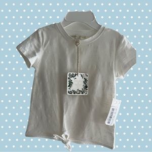 Chelsea and Violet twelve-month tee with tie @waist